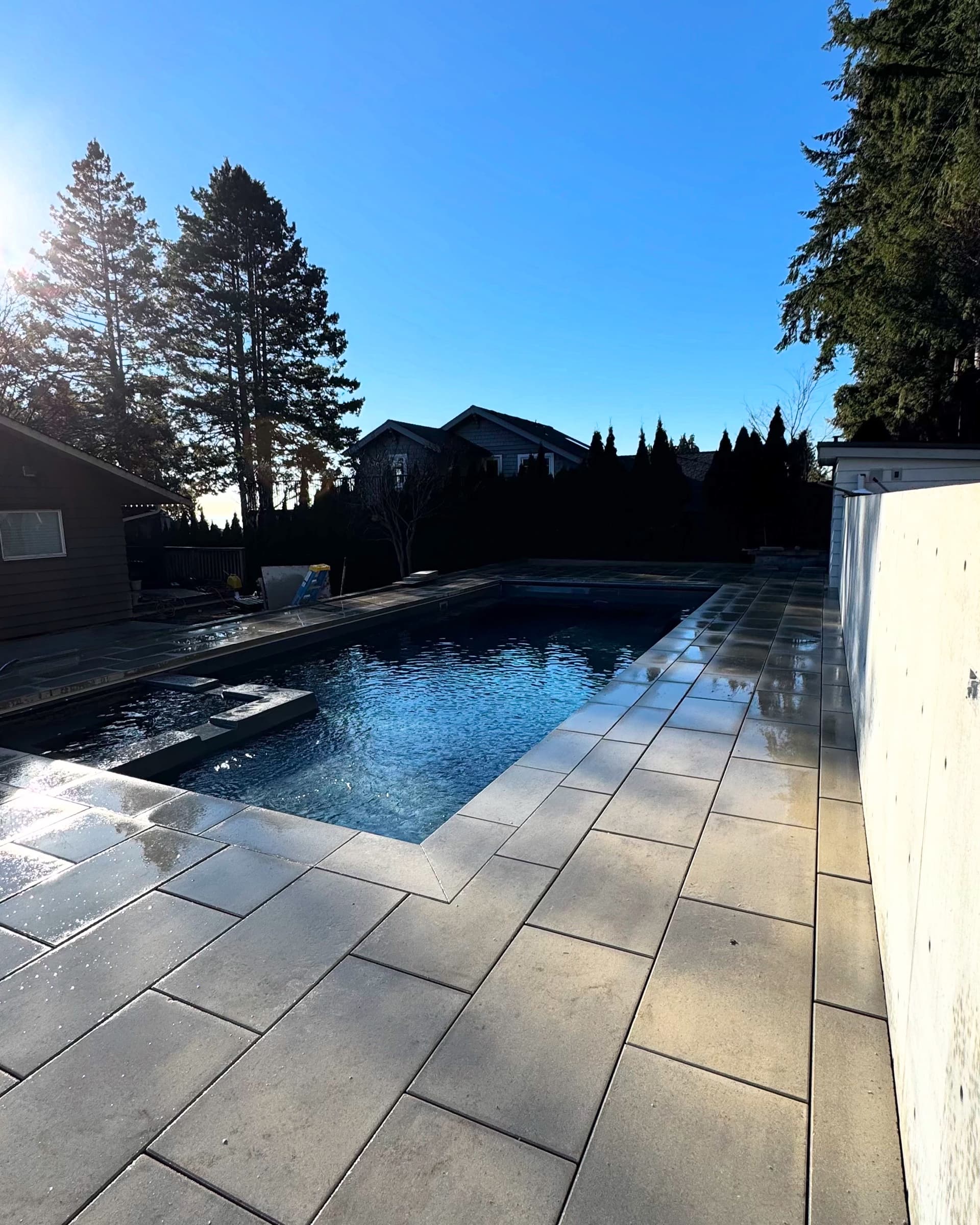 Pool decks: recent paver work