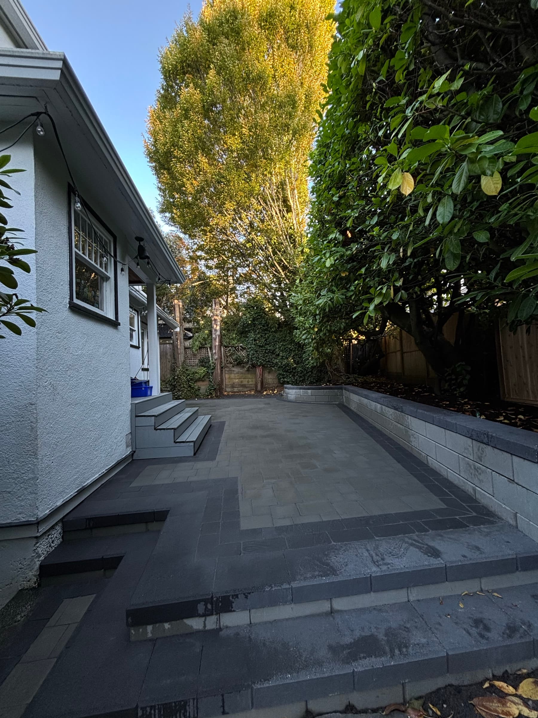 Retaining walls: recent paver work
